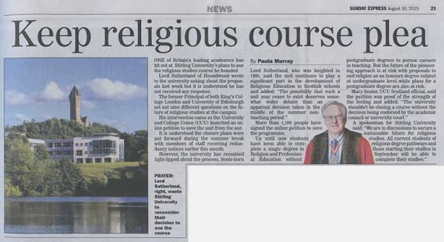 Scottish Sunday Express, 30 August 2015 (click for a larger version)